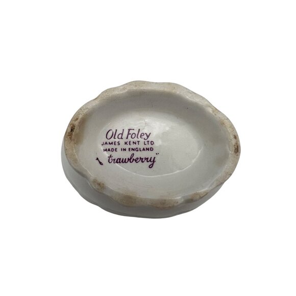 Old Foley James Kent Strawberry Mini Sugar Bowl Floral & Butterfly England - Picture 6 of 6